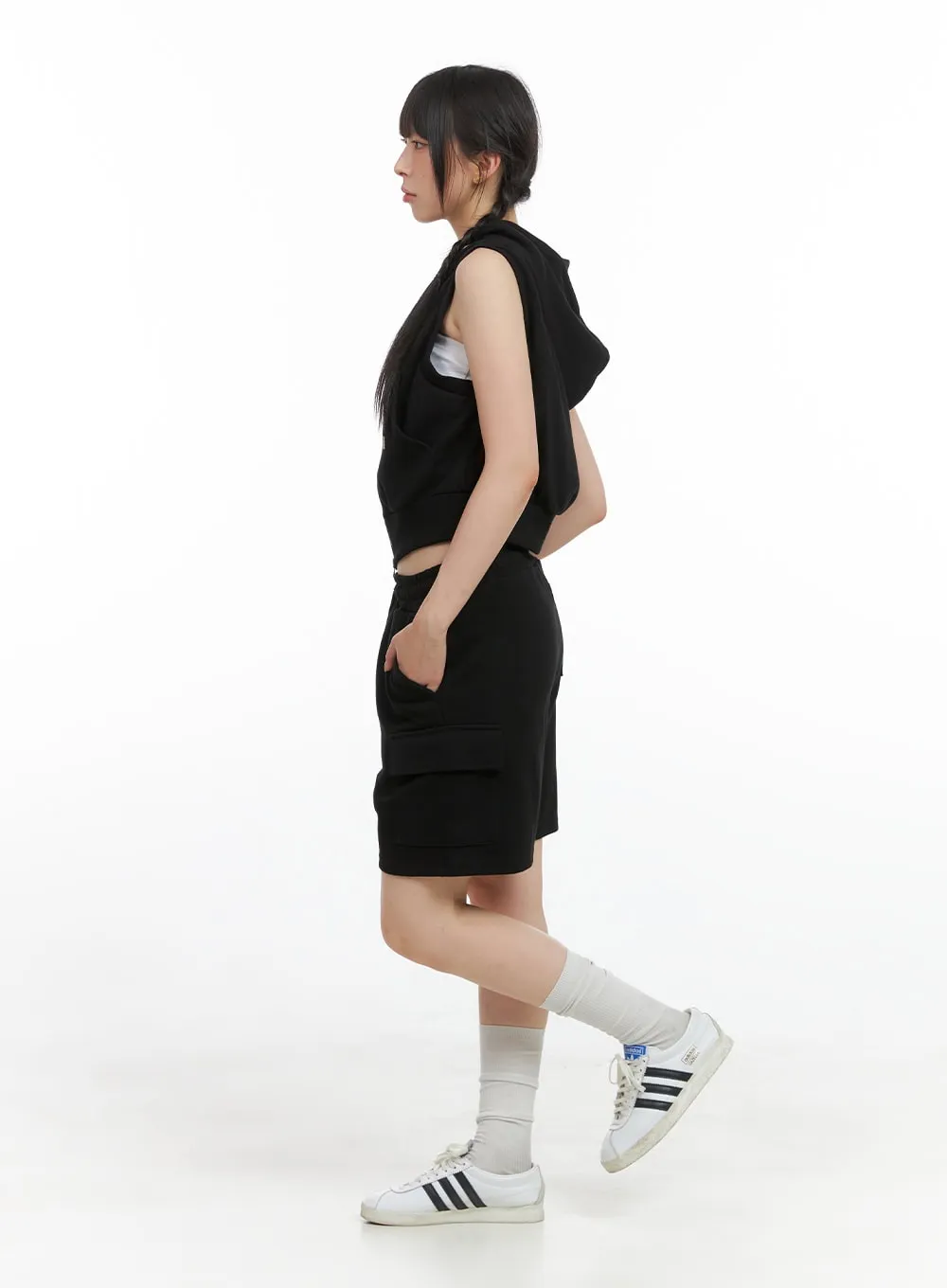 Banded Cargo Sweat Shorts CG408
