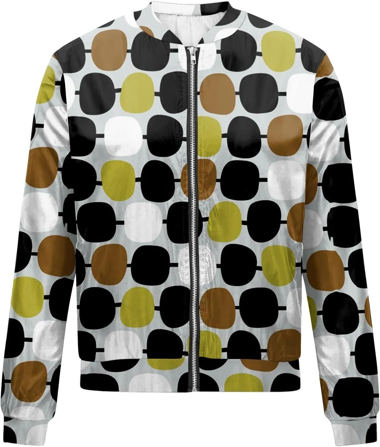 Bomber Jacket Women Lightweight Comfy Coats Casual Zip Up Windproof Windbreaker Floral Pattern Fashion Outerwears