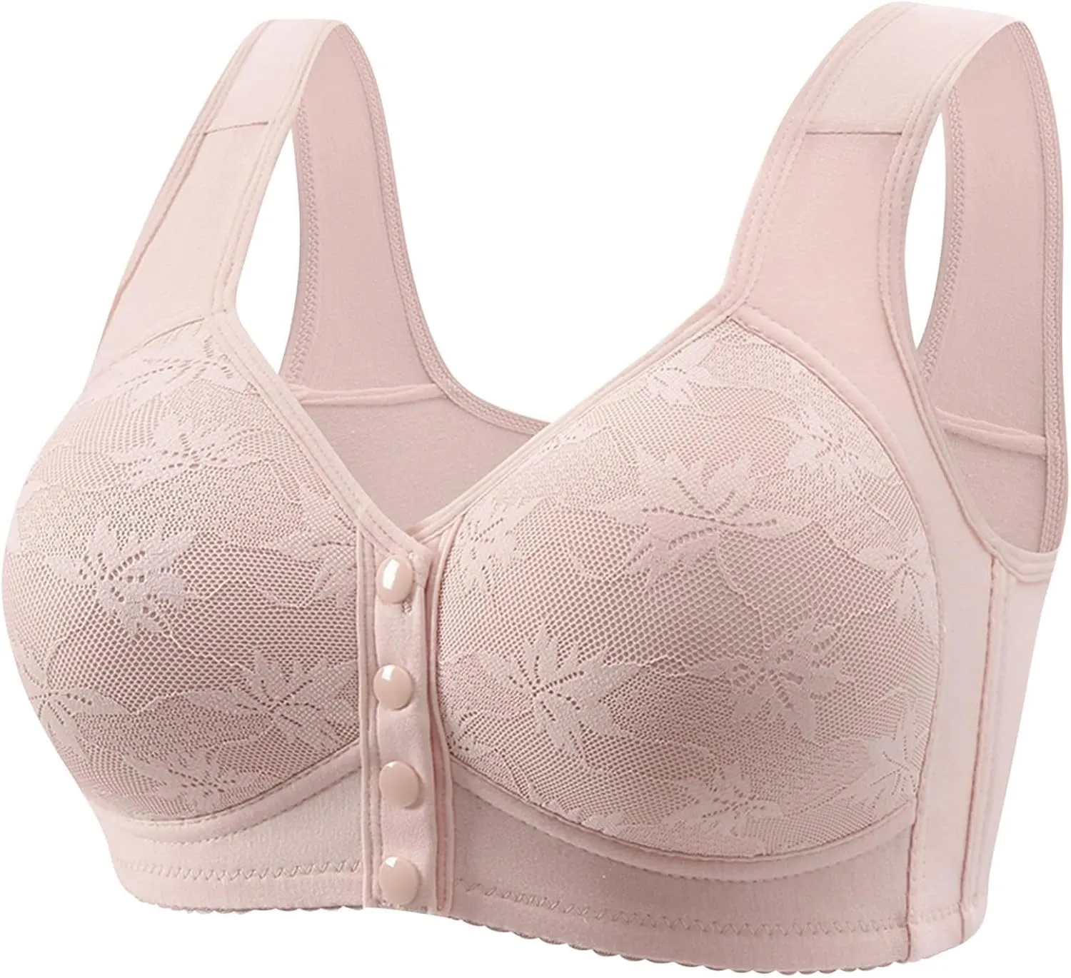 Daisy Bra for Women Seniors Front Snap Closure Bras Front Snaps Daisy Bras for Older Plus Size Full