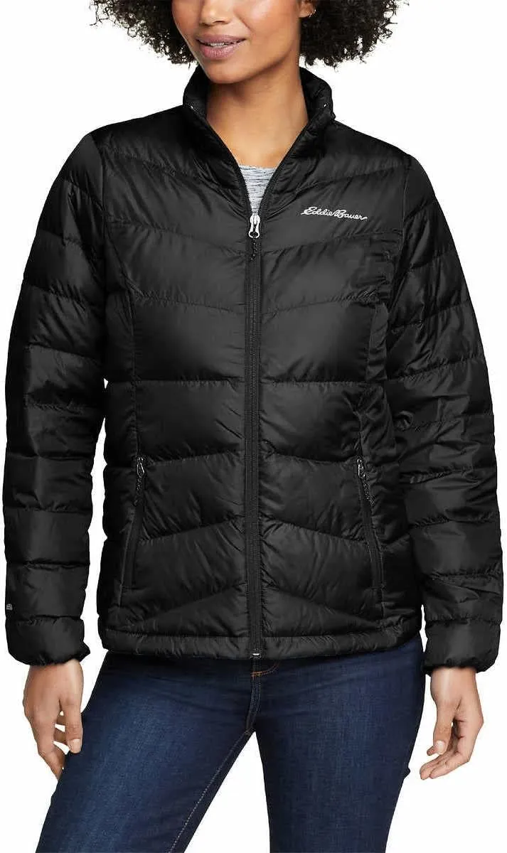 Eddie Bauer Womens Midweight Chevron Quilt Down Jacket (as1, alpha, x_l, regular, regular, Black)