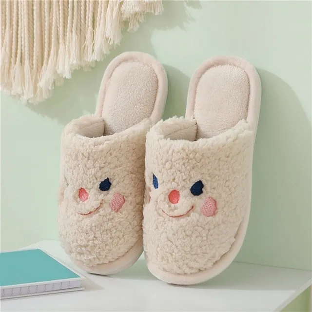 Kawaii Milky Cow Fluffy Slippers