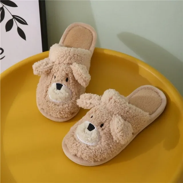 Kawaii Milky Cow Fluffy Slippers