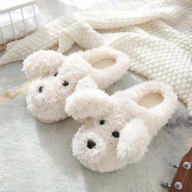 Kawaii Milky Cow Fluffy Slippers