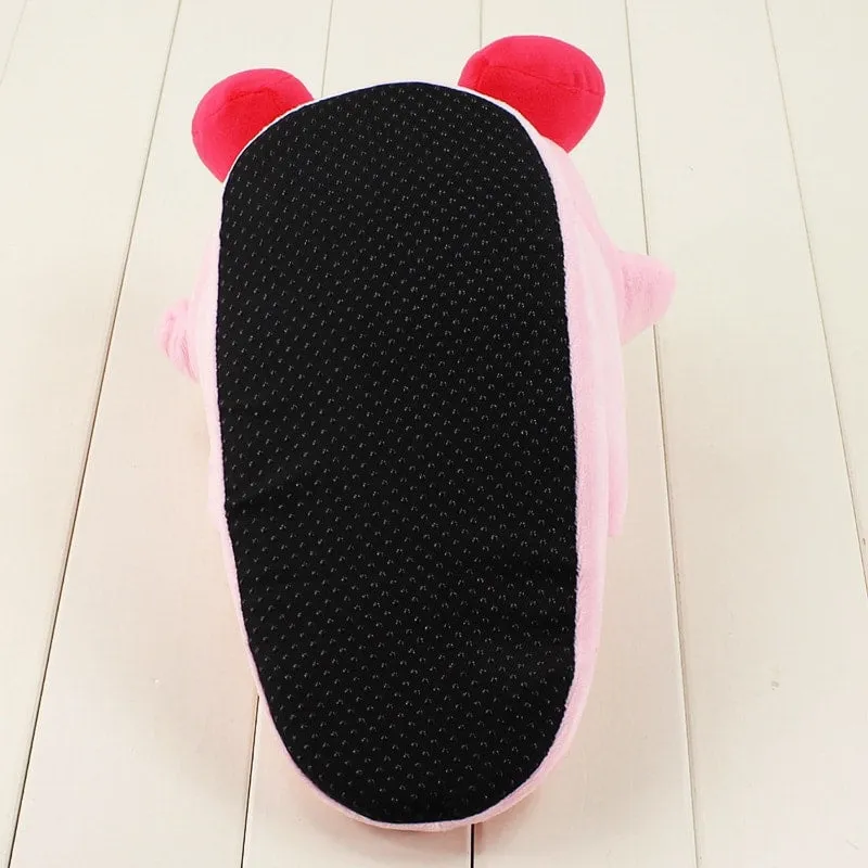 Kawaii Pink Kirby Plush Slippers 32cm