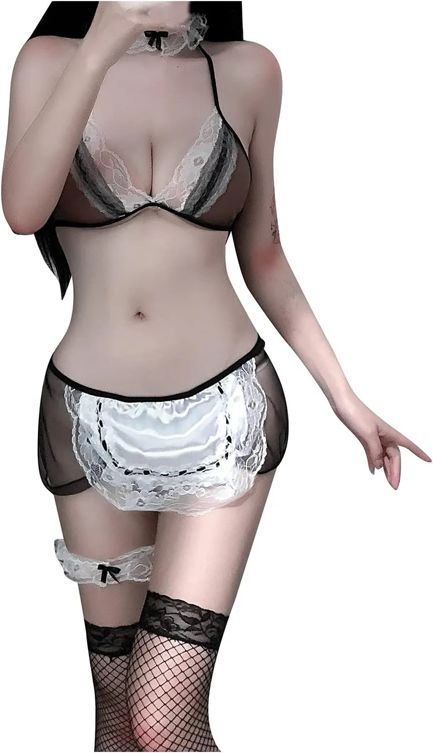 Lingerie Sets for Women Sexy Lace Women Tassel Sexy Satin Nightdress