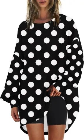 Long Sleeve Shirts for Women Graphic Shoulder Fashion Fall Tops Loose Fit Soft Comfy Shirts