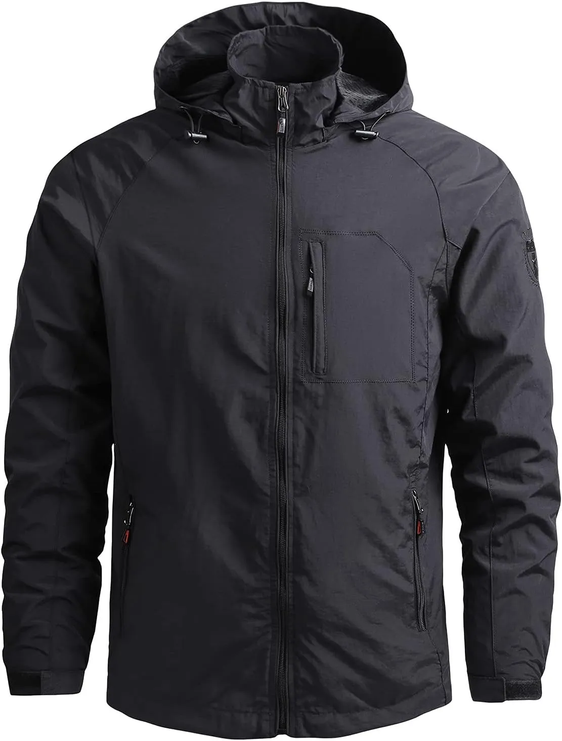 Rain Hiking Jackets for Men Waterproof Warm Snow Ski Jackets Windproof Breathable Shell Coats for Travel Fishing