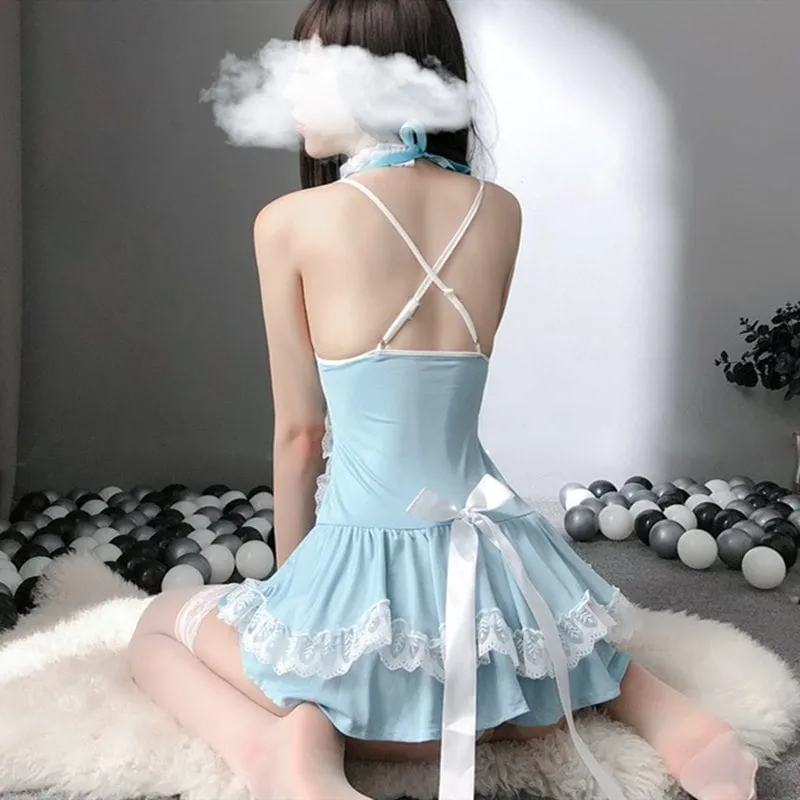 Sexy Lace Bow Nightdress Set