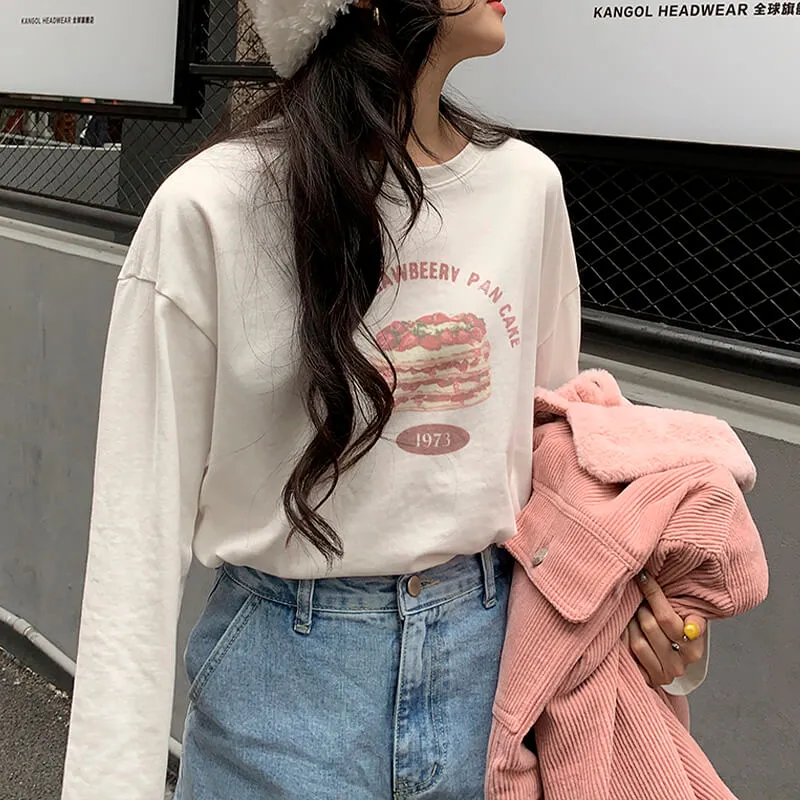 Strawberry Pancake Long Sleeve Shirt