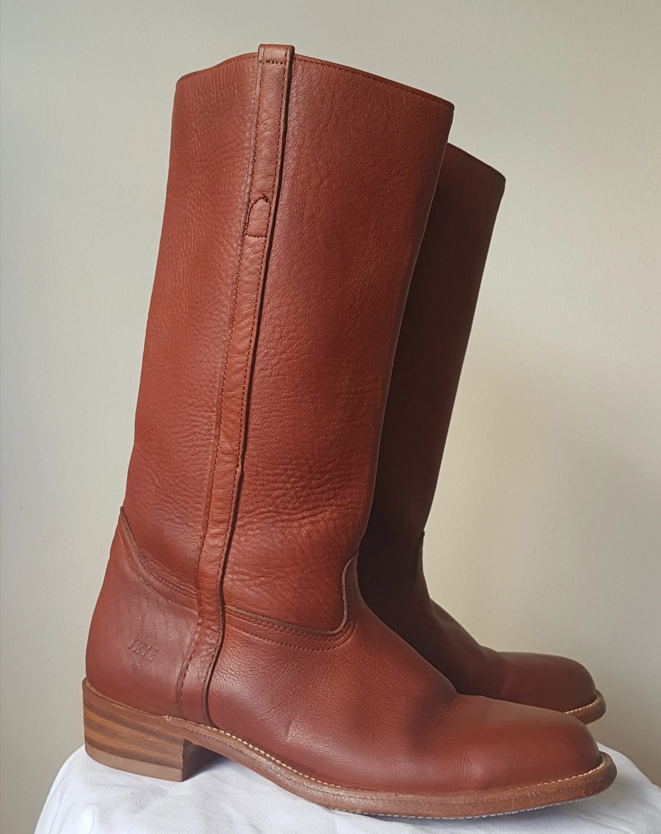 Vintage 1980s Frye Tan Leather Boots | Womens 8.5