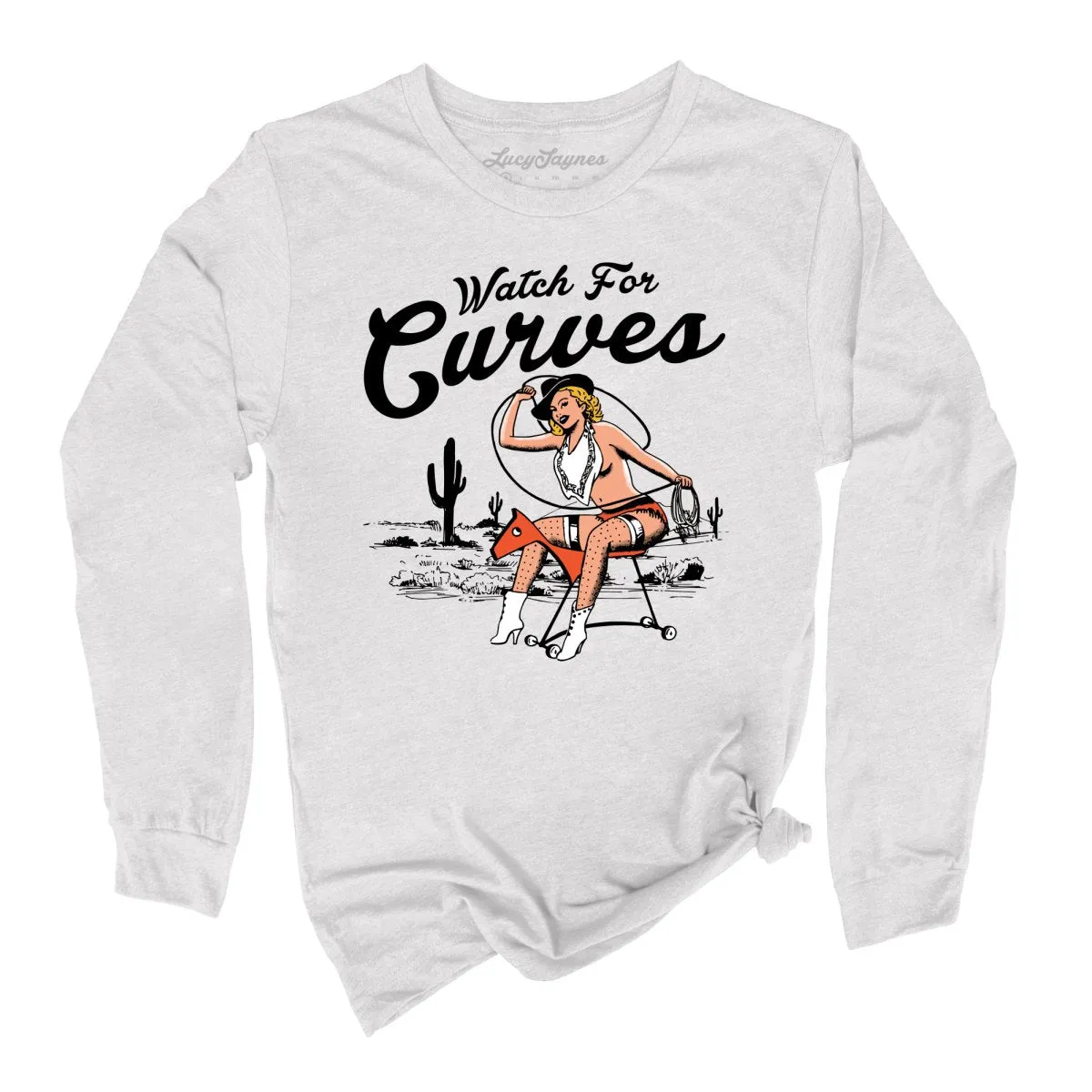 Watch For Curves Long Sleeve Tee