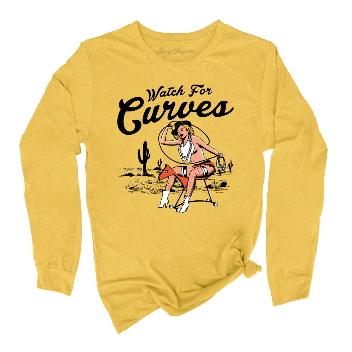 Watch For Curves Long Sleeve Tee