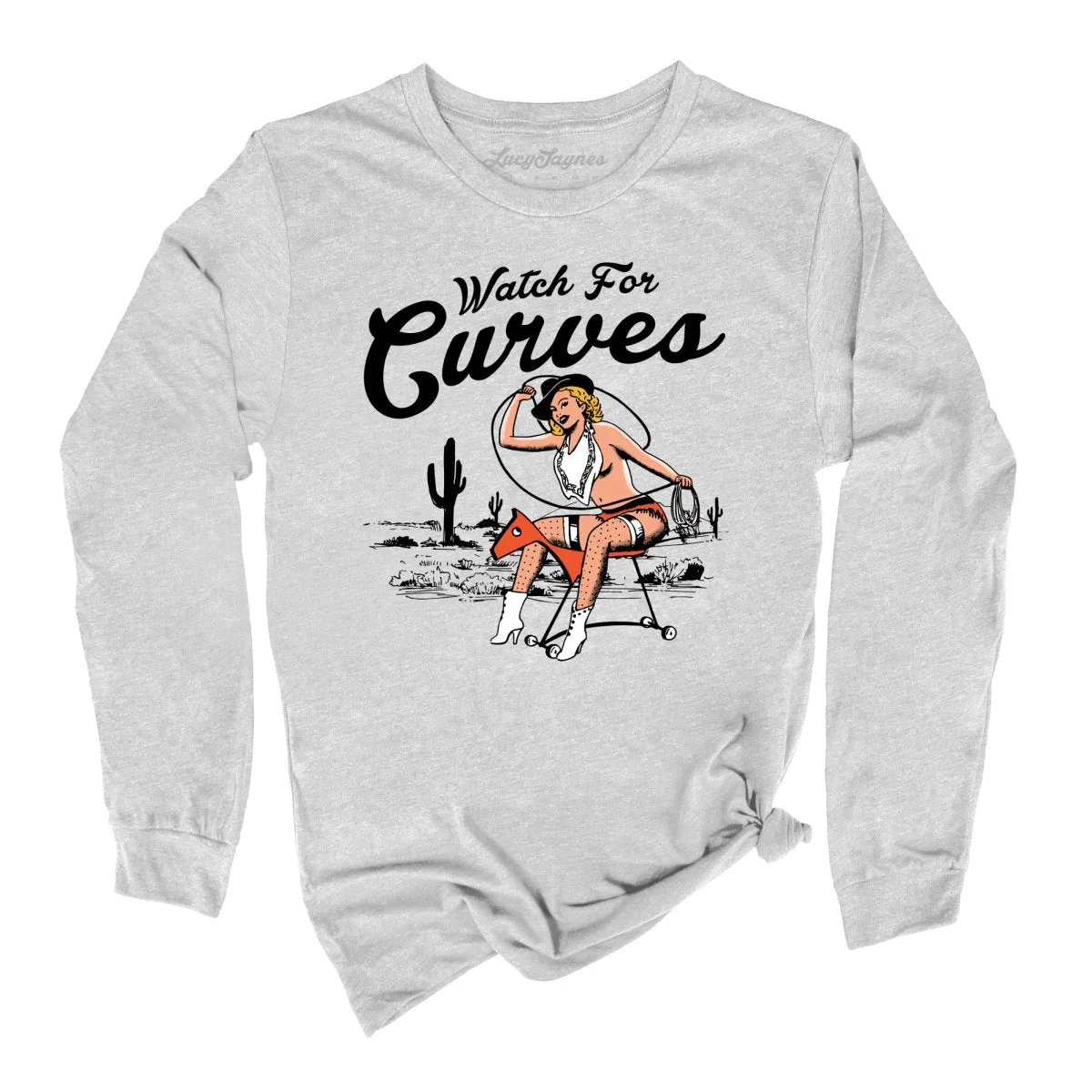 Watch For Curves Long Sleeve Tee