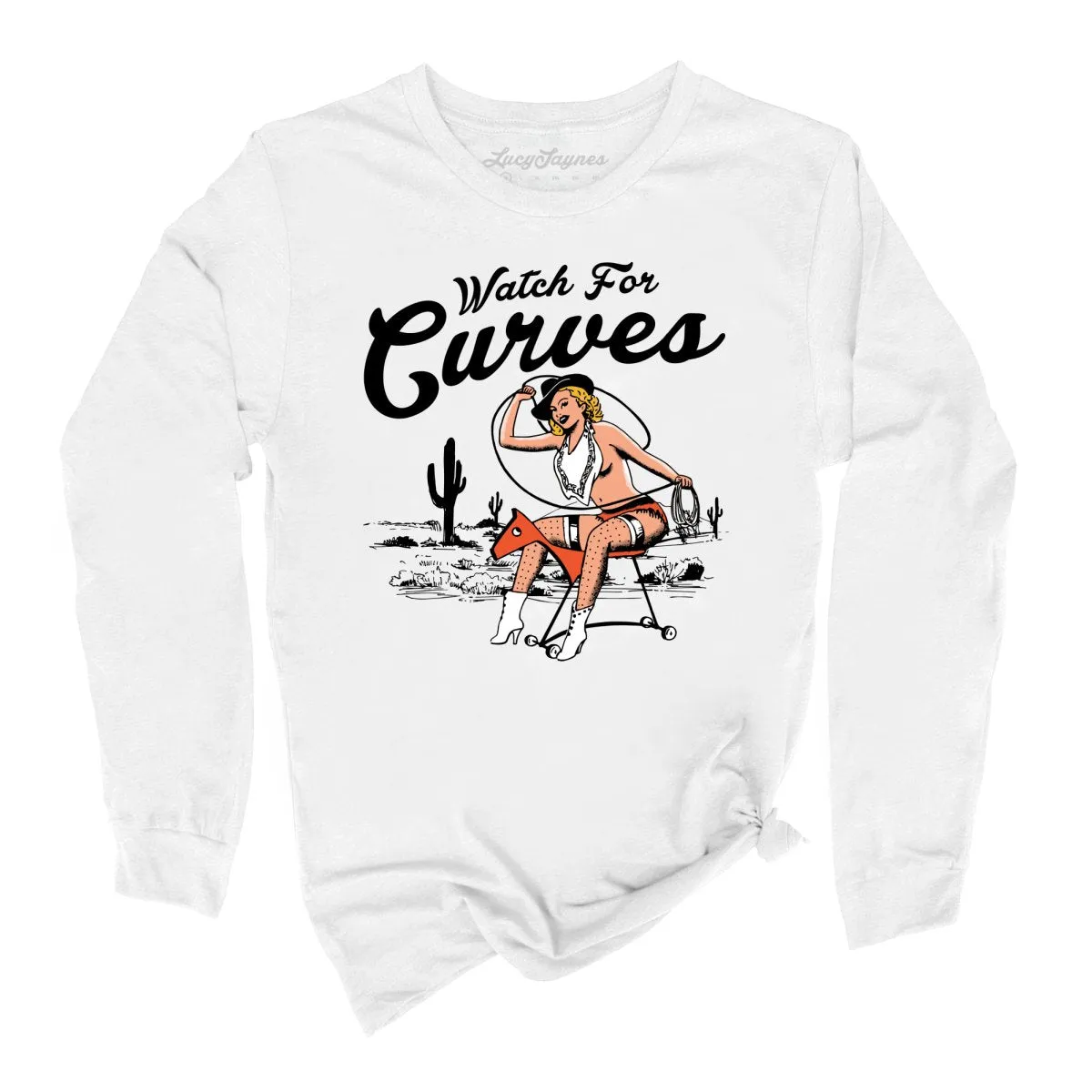 Watch For Curves Long Sleeve Tee
