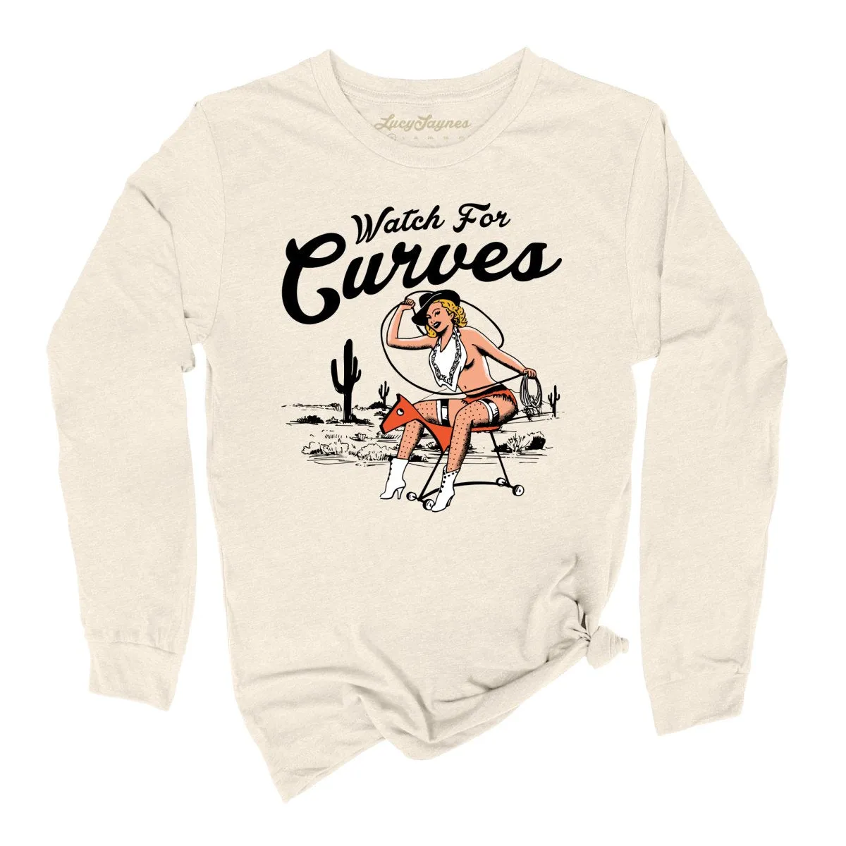 Watch For Curves Long Sleeve Tee