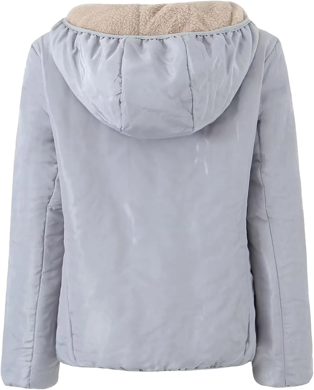 Womens Cropped Puffer Coat Ultralight Down Coat Packable Parkas Jacket Short Zip Up Thicken Hooded Quilted Coat